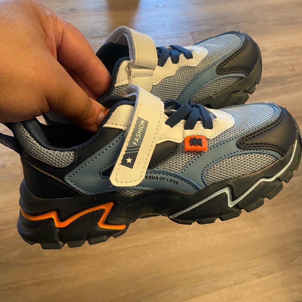 Kids Sneakers - Blue and Black
